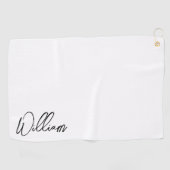 Aangepaste naam voor modern script golfhanddoek (Horizontaal)