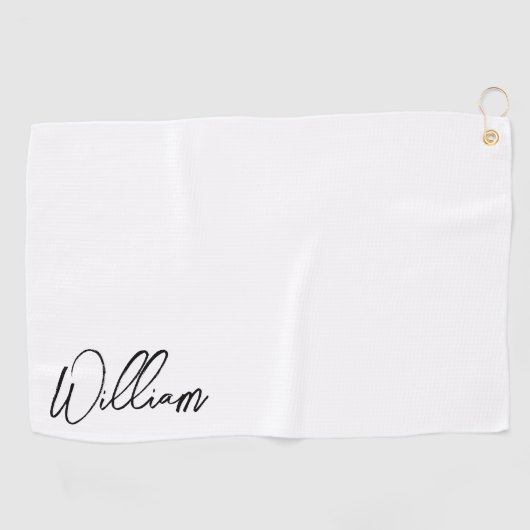 Aangepaste naam voor modern script golfhanddoek (Horizontaal)