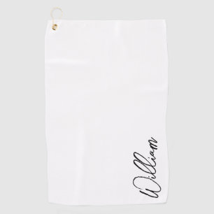 Aangepaste naam voor modern script golfhanddoek