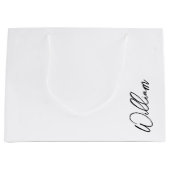 Aangepaste naam voor modern script groot cadeauzakje (Voorkant)