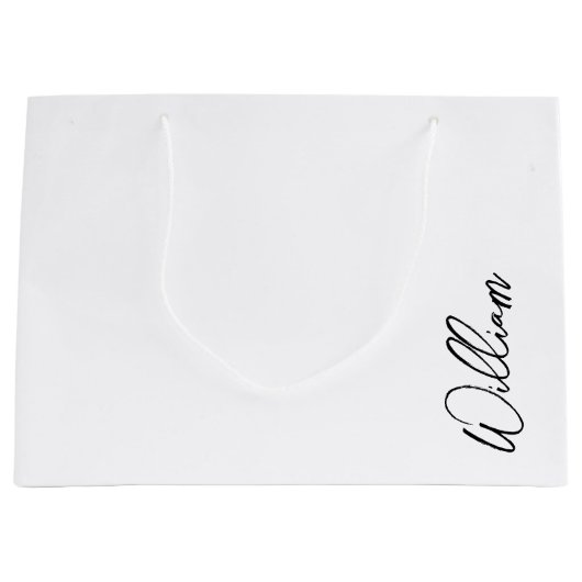 Aangepaste naam voor modern script groot cadeauzakje (Voorkant)