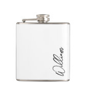 Aangepaste naam voor modern script heupfles (Voorkant)