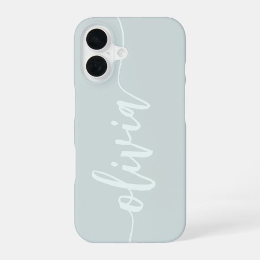 Aangepaste naam voor modern script iPhone 16 hoesje (Achterkant)
