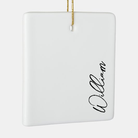 Aangepaste naam voor modern script keramisch ornament (Rechts)