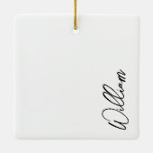 Aangepaste naam voor modern script keramisch ornament (Achterkant)