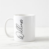 Aangepaste naam voor modern script koffiemok (Links)