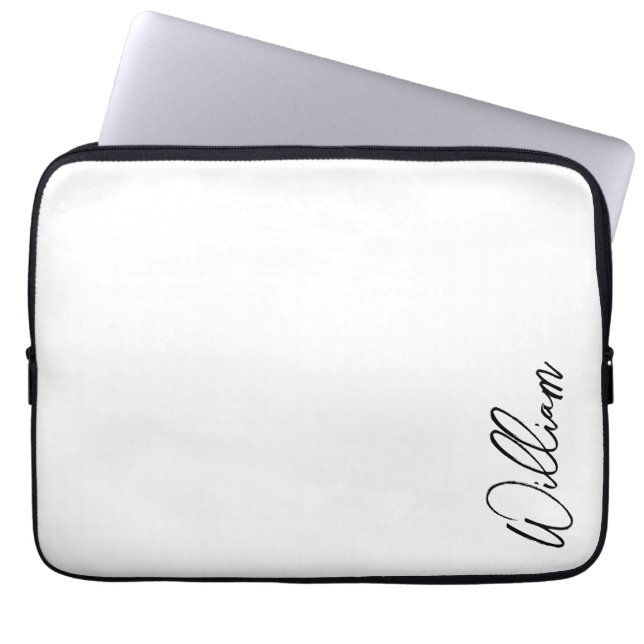 Aangepaste naam voor modern script laptop sleeve (Voorkant)