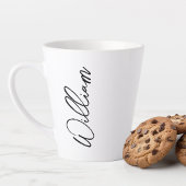 Aangepaste naam voor modern script latte mok