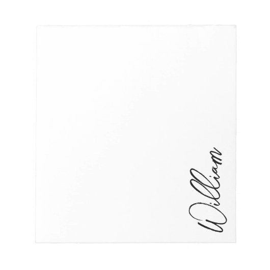 Aangepaste naam voor modern script notitieblok (Voorkant)