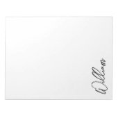 Aangepaste naam voor modern script notitieblok (Voorkant)