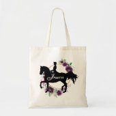 Aangepaste naam voor modern script paard tote bag (Voorkant)