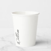 Aangepaste naam voor modern script papieren bekers (Links)