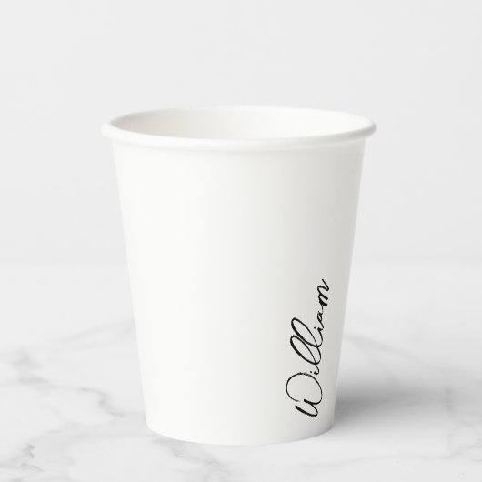Aangepaste naam voor modern script papieren bekers (Voorkant)