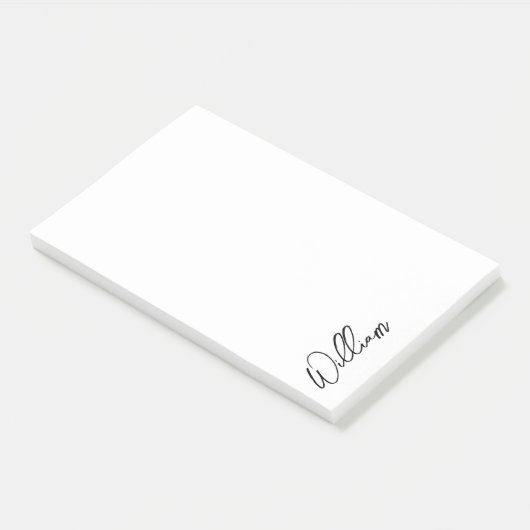 Aangepaste naam voor modern script post-it® notes (Schuin)