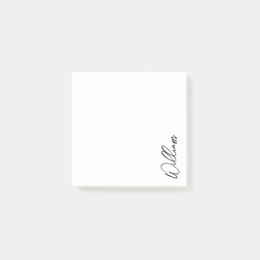 Aangepaste naam voor modern script post-it® notes (Voorkant)