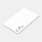Aangepaste naam voor modern script post-it® notes (Schuin)