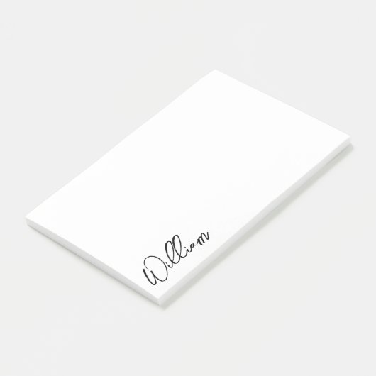 Aangepaste naam voor modern script post-it® notes (Schuin)