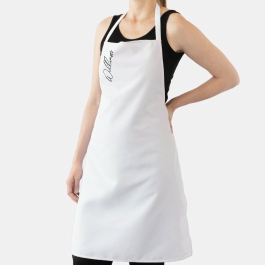 Aangepaste naam voor modern script schort (Insitu)