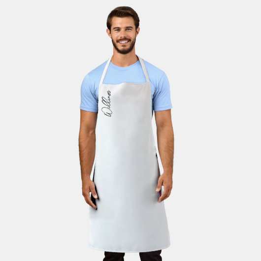 Aangepaste naam voor modern script schort (Gedragen)