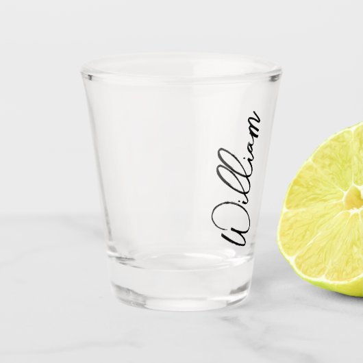 Aangepaste naam voor modern script shot glas (Voorkant)