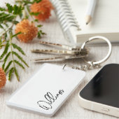 Aangepaste naam voor modern script sleutelhanger (Voorkant Rechts)