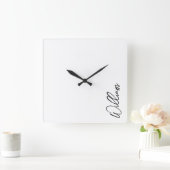 Aangepaste naam voor modern script vierkante klok (Huis)