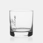 Aangepaste naam voor modern script whisky glas (Voorkant)