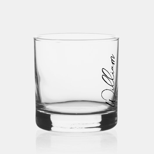 Aangepaste naam voor modern script whisky glas (Rechts)