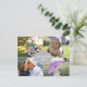 Aangepaste naam voor multi-fotocollage briefkaart (Staand voorkant)