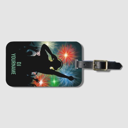 Aangepaste naam voor Music DJ Bagagelabel (Voorkant (horizontaal))