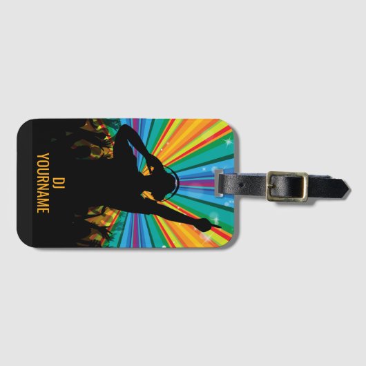 Aangepaste naam voor Music DJ Bagagelabel (Voorkant (horizontaal))