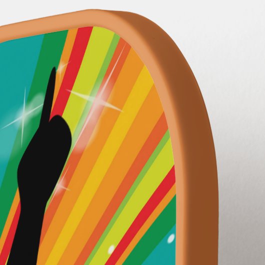 Aangepaste naam voor Music DJ Pickleball Paddle (Links Detail)