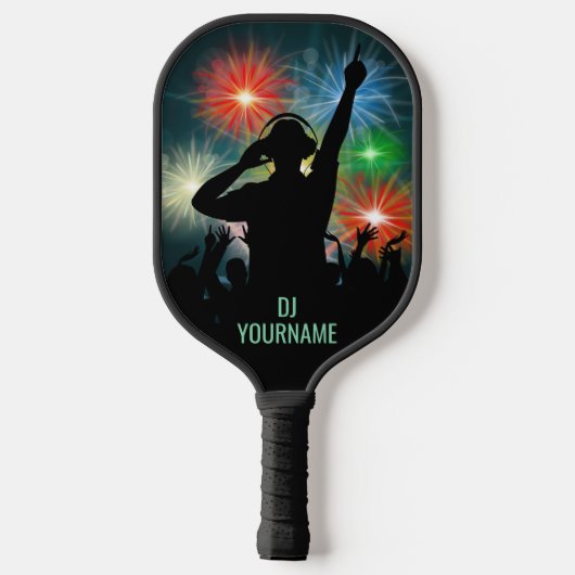 Aangepaste naam voor Music DJ Pickleball Paddle (Achterkant)
