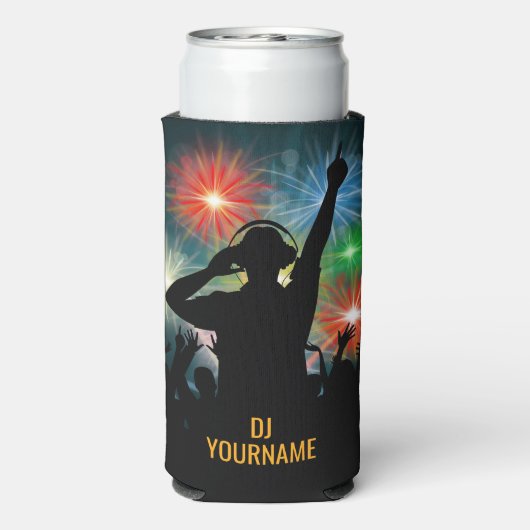 Aangepaste naam voor Music DJ Seltzer Blikjeskoeler (Seltzer Achterkant)
