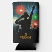 Aangepaste naam voor Music DJ Seltzer Blikjeskoeler (Achterkant)