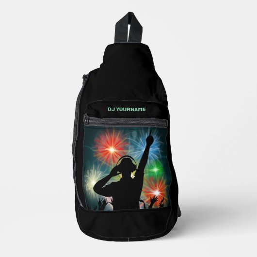 Aangepaste naam voor Music DJ Sling Bag (Voorkant)
