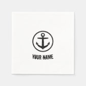 Aangepaste naam voor Nautical Anchor Summer Ocean Servet (Voorkant)