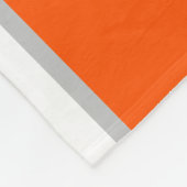 Aangepaste naam voor Oranje en witte Footballs Fleece Deken (Hoek)