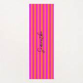 Aangepaste naam voor Oranje Hot-roze stripe patroo Yogamat (Voorkant)