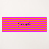 Aangepaste naam voor Oranje Hot-roze stripe patroo Yogamat (Voorkant (horizontaal))