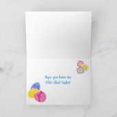 Aangepaste naam voor paaseieren - Floral Word Art  Feestdagen Kaart (Binnen)