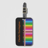 Aangepaste naam voor Pencils kleuren Bagagelabel (Voorkant (verticaal))