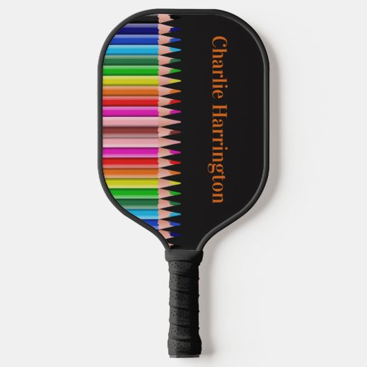 Aangepaste naam voor Pencils kleuren Pickleball Paddle (Voorkant)