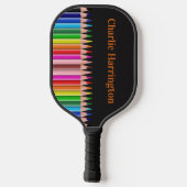 Aangepaste naam voor Pencils kleuren Pickleball Paddle (Achterkant)