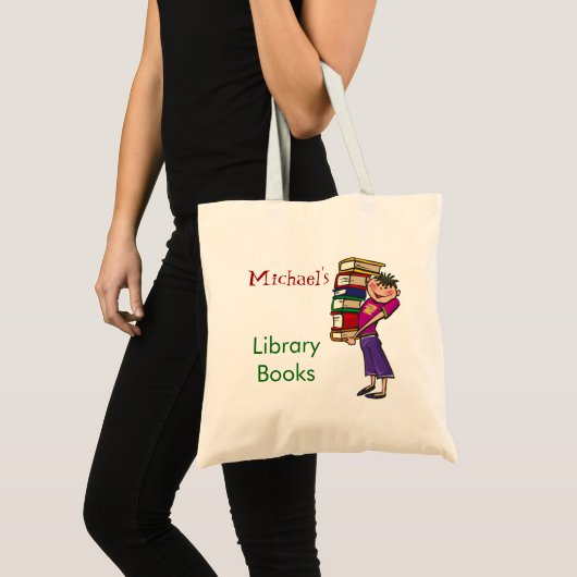 Aangepaste naam voor peuterbibliotheektas tote bag (Voorkant (product))