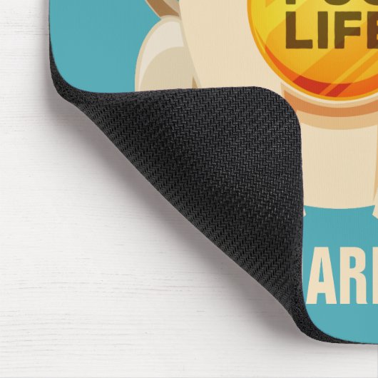 Aangepaste naam voor Pug Life en kleurenmuizepad Muismat (Hoek)