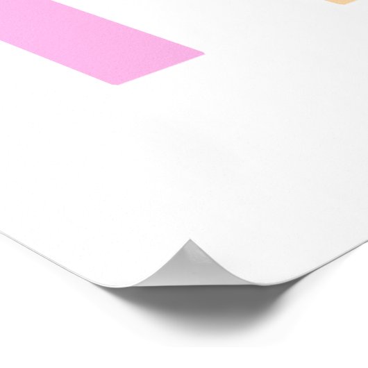 Aangepaste naam voor regenboogstraal poster (Hoek)