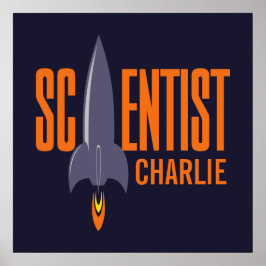 Aangepaste naam voor Rocket Scientist & poster voo