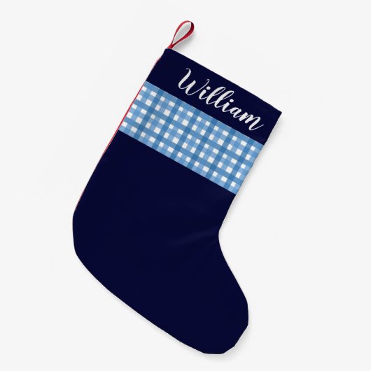 Aangepaste naam voor Rustige Blue Pset Kleine Kerstsok (Voorkant (Hangend))