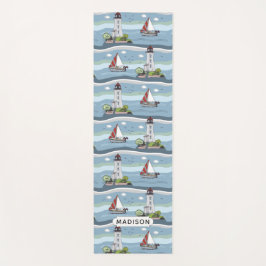 Aangepaste naam voor Sailing Pattern yoga mat